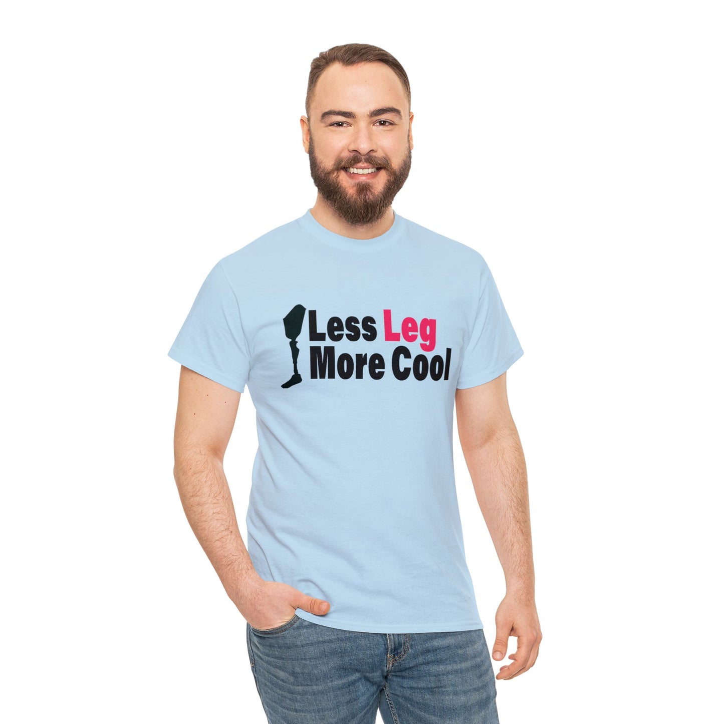 Less Leg More Cool Amputee Unisex Heavy Cotton Tee