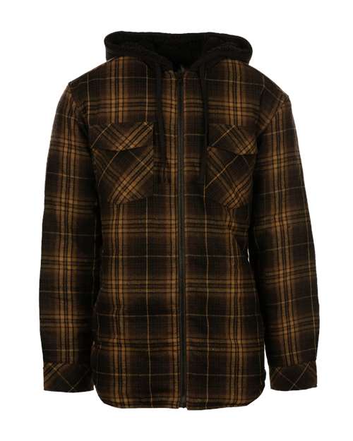 Quilted Flannel Hooded Jacket