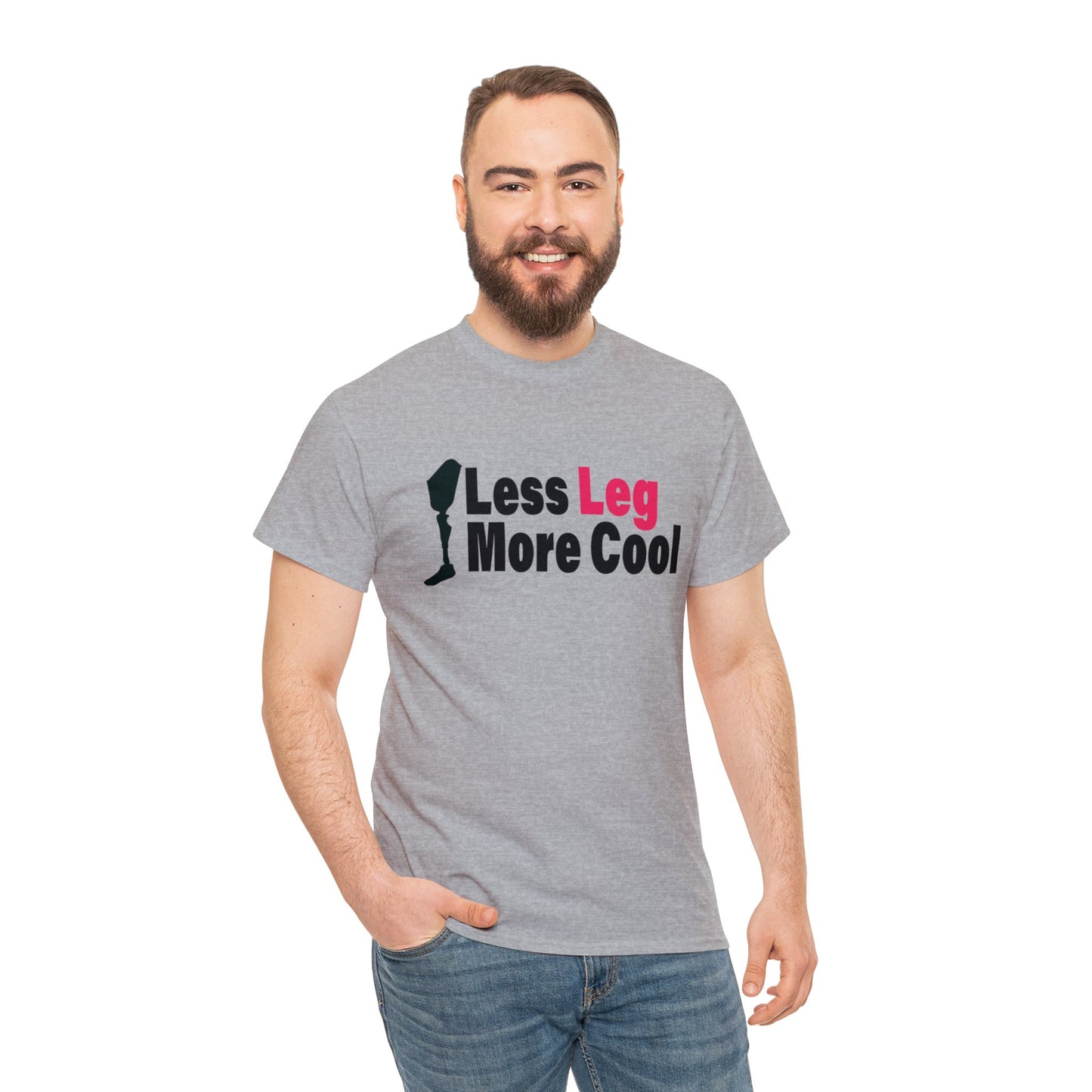 Less Leg More Cool Amputee Unisex Heavy Cotton Tee