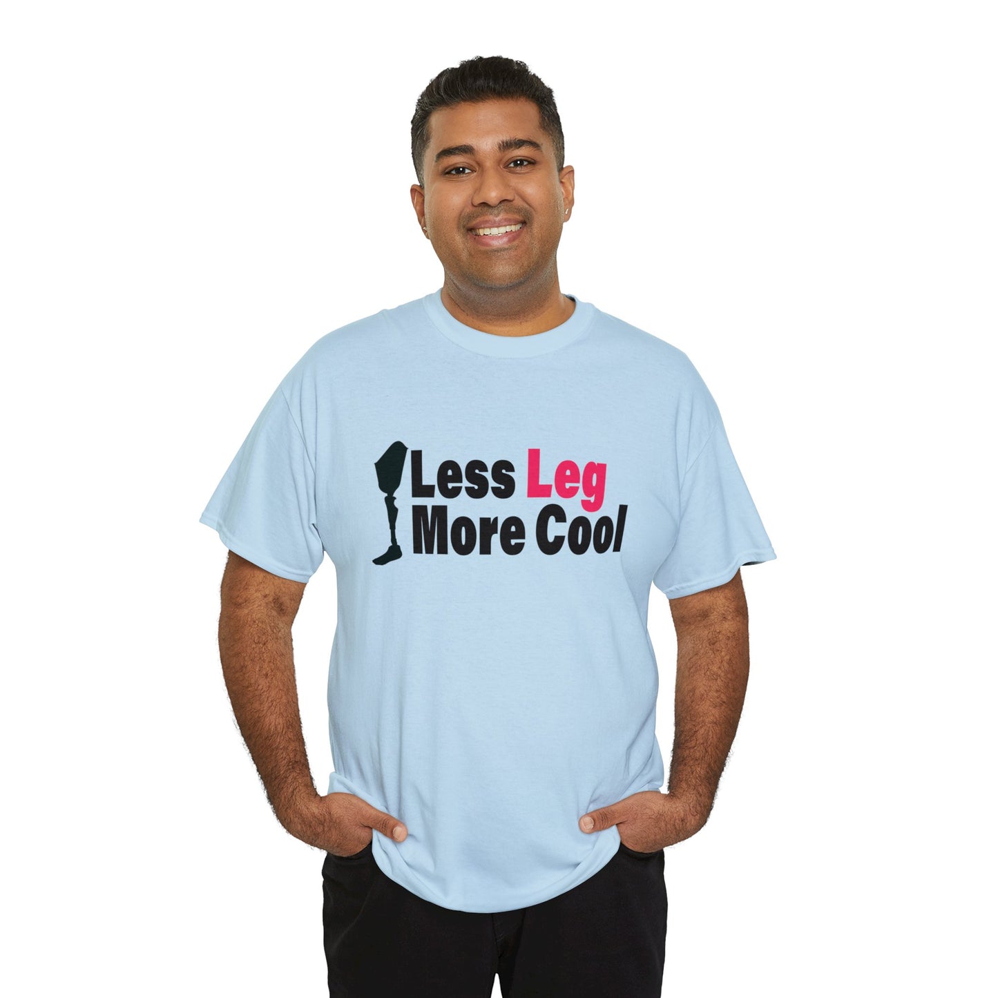 Less Leg More Cool Amputee Unisex Heavy Cotton Tee