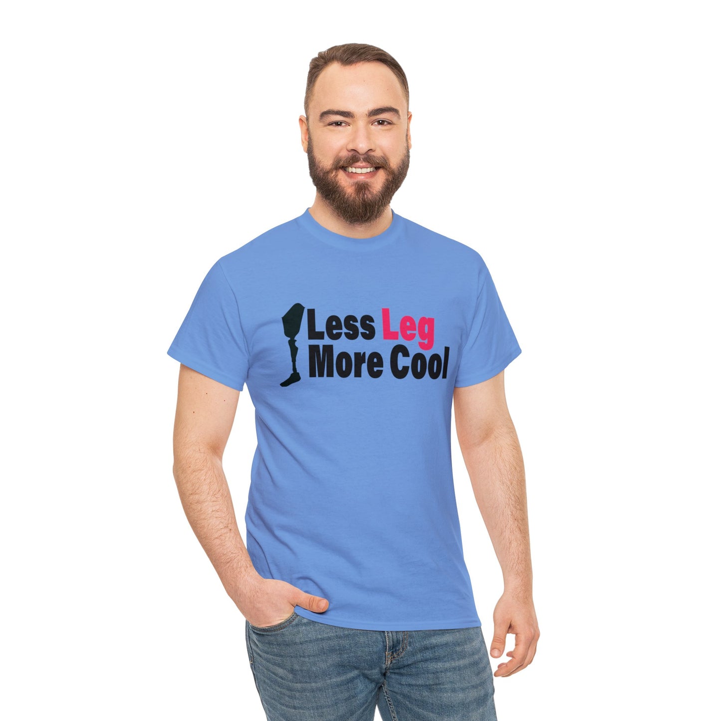 Less Leg More Cool Amputee Unisex Heavy Cotton Tee