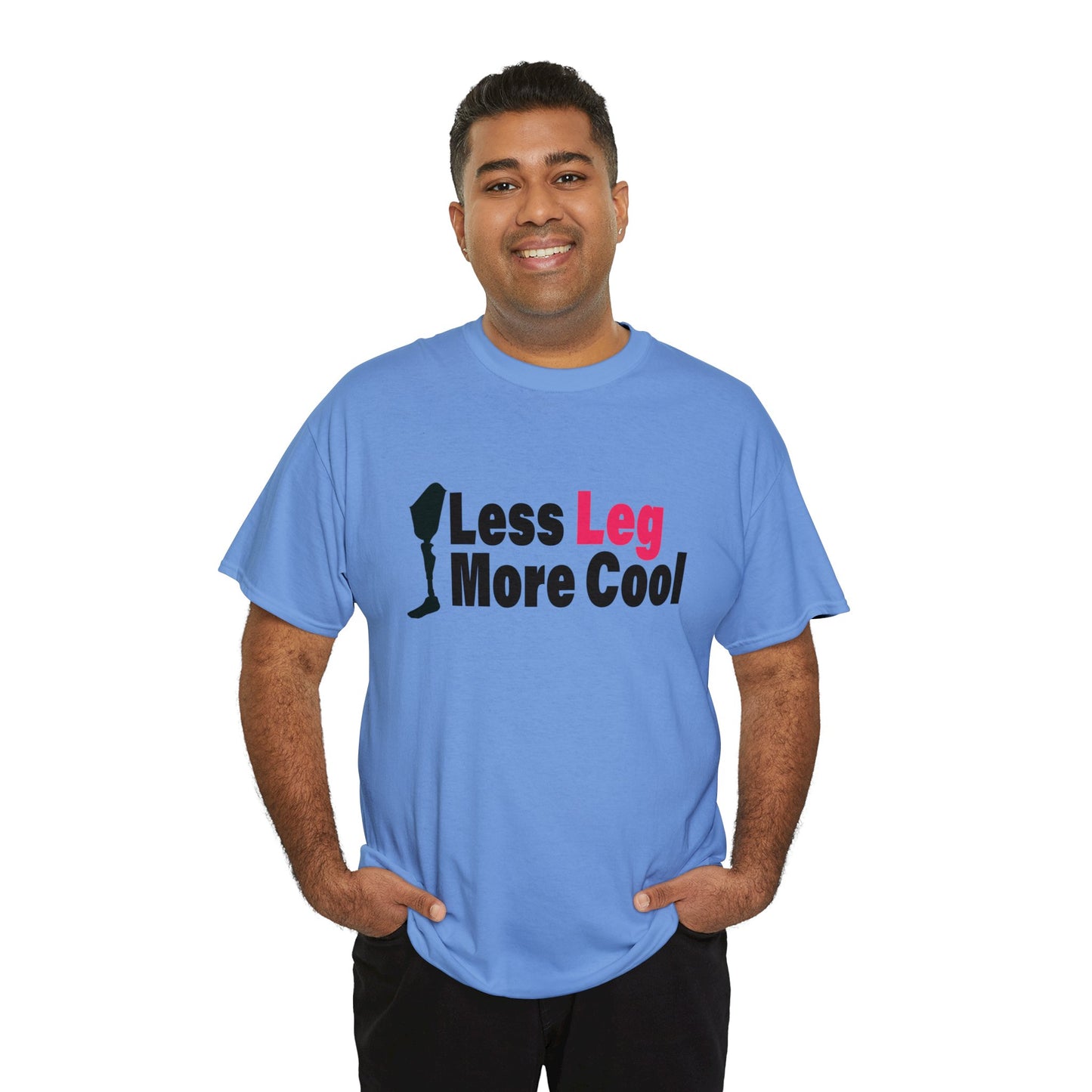 Less Leg More Cool Amputee Unisex Heavy Cotton Tee