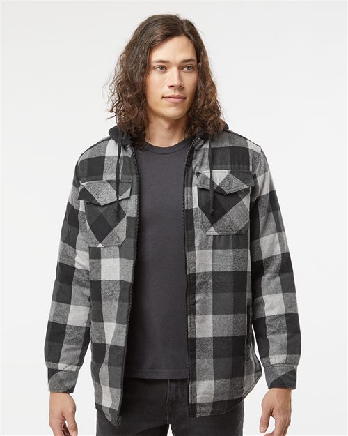 Quilted Flannel Hooded Jacket