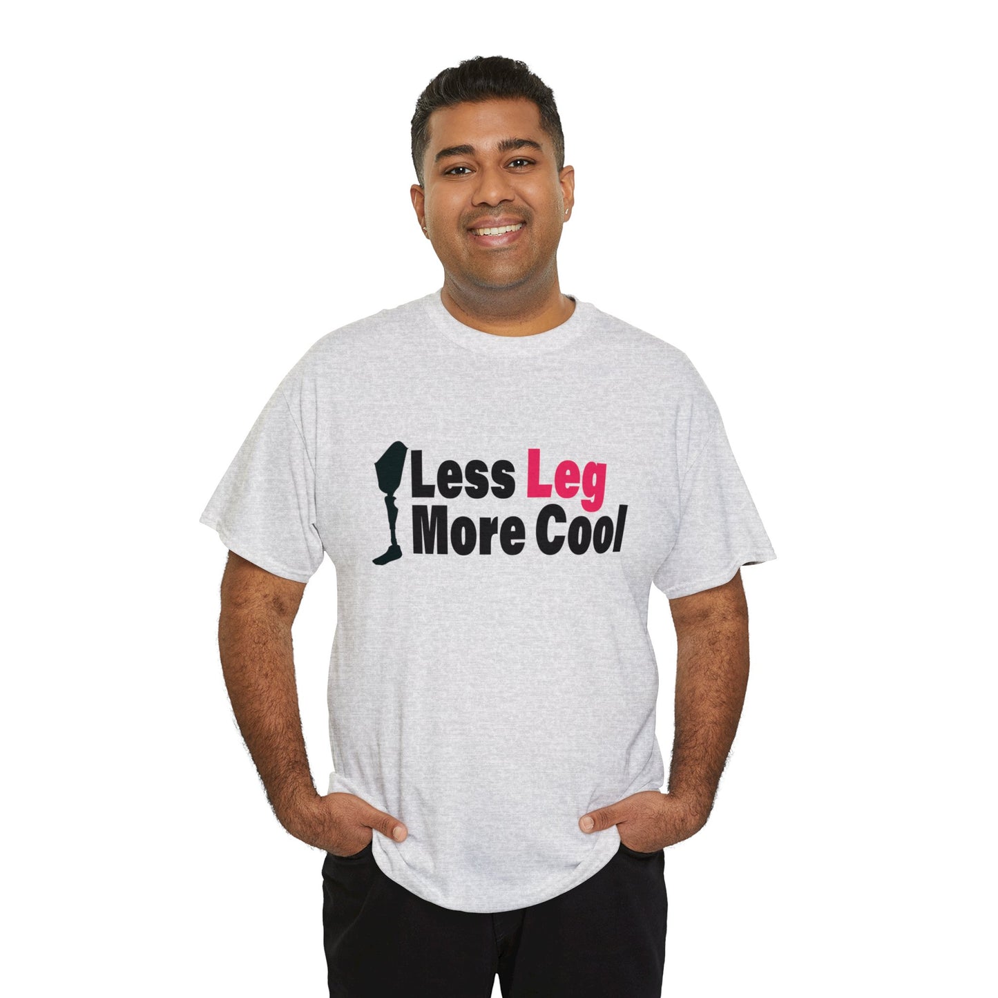 Less Leg More Cool Amputee Unisex Heavy Cotton Tee