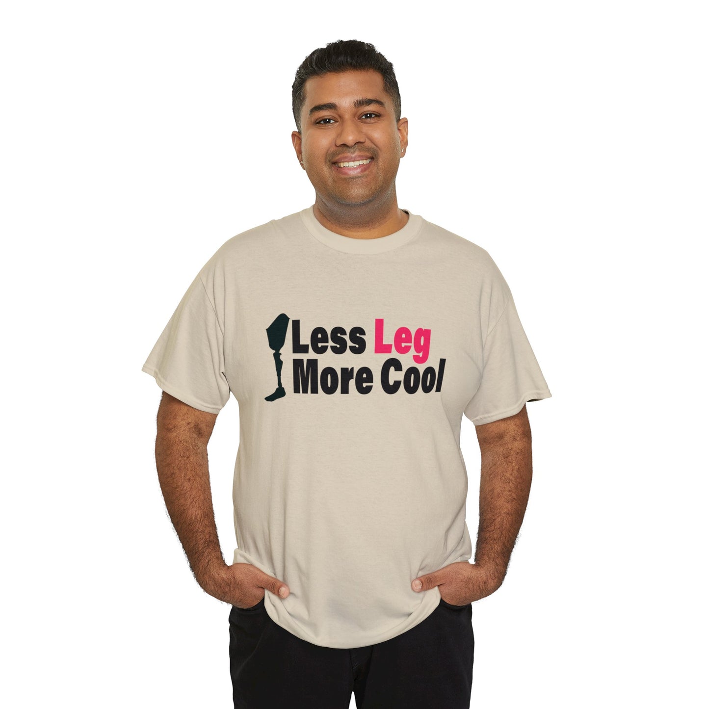 Less Leg More Cool Amputee Unisex Heavy Cotton Tee