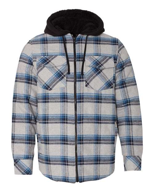 Quilted Flannel Hooded Jacket