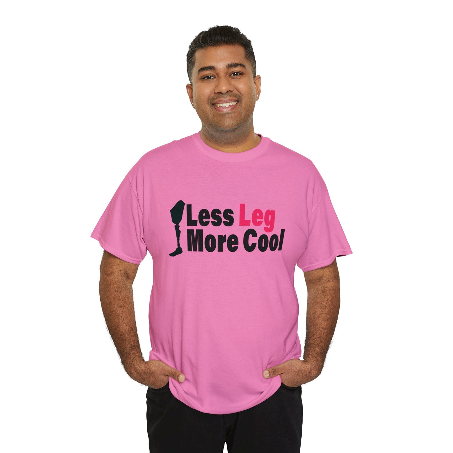 Less Leg More Cool Amputee Unisex Heavy Cotton Tee