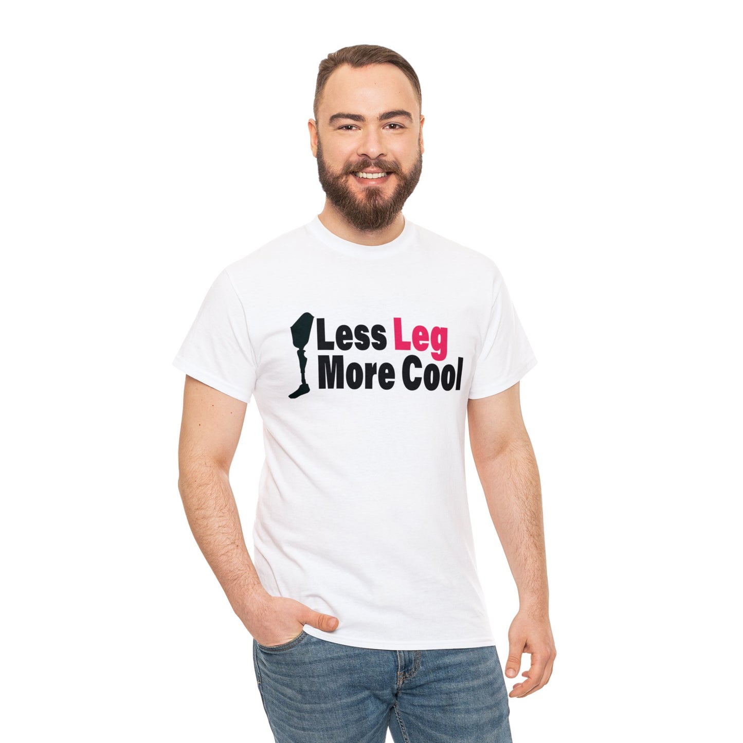 Less Leg More Cool Amputee Unisex Heavy Cotton Tee