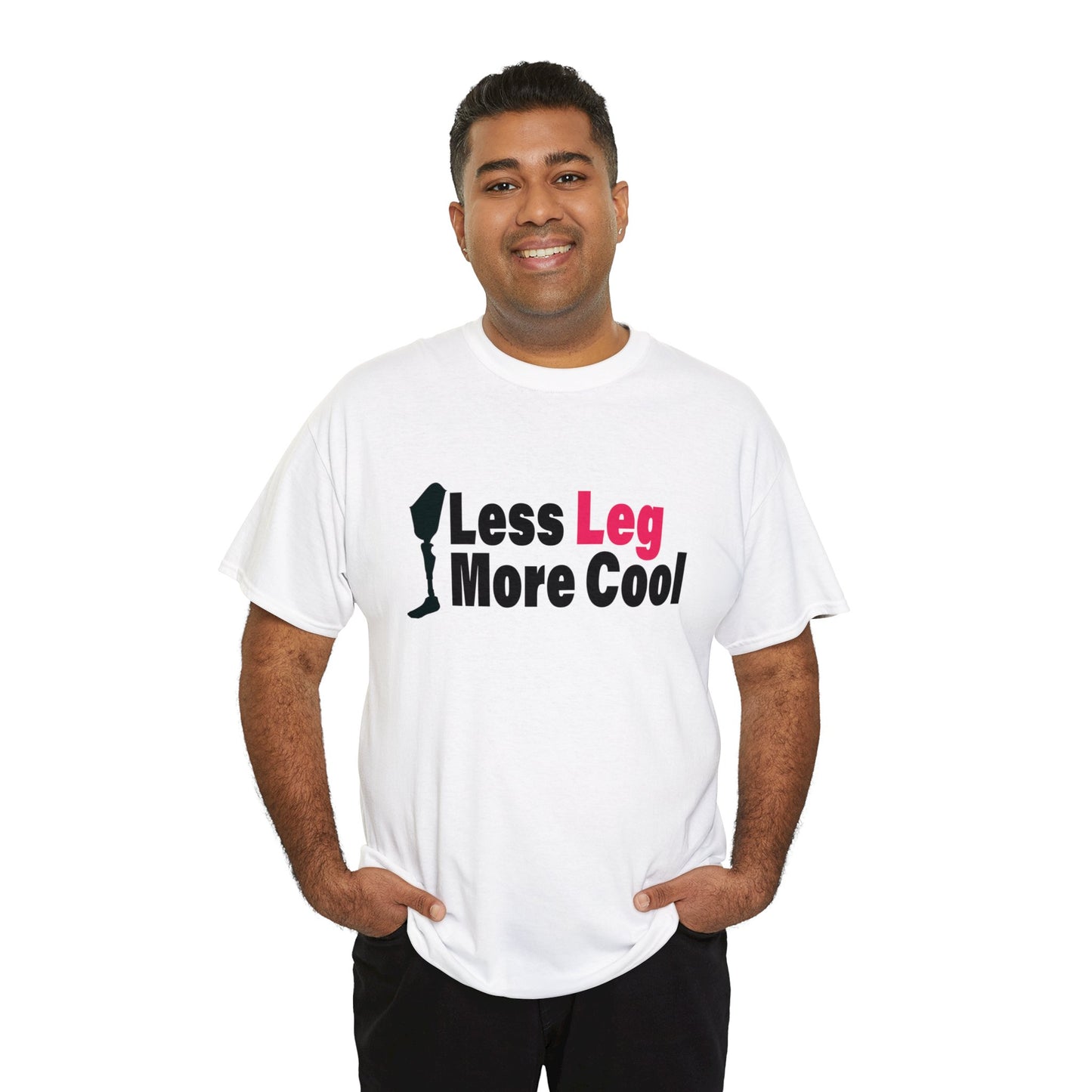 Less Leg More Cool Amputee Unisex Heavy Cotton Tee