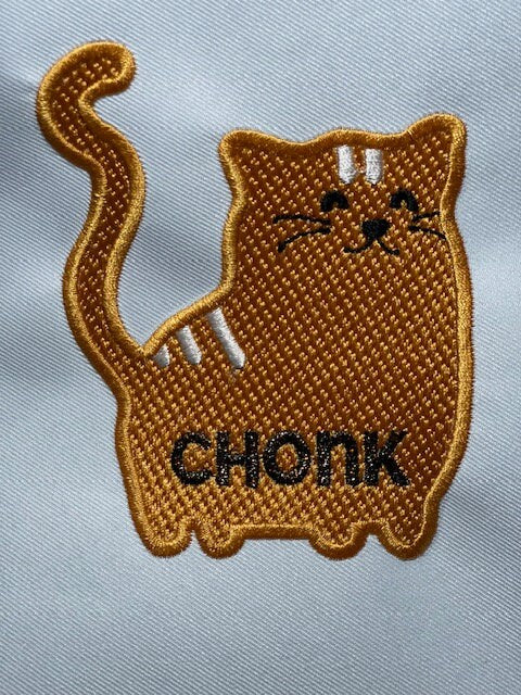 Kawaii Kitteh Patch - Glitter Chonk - Emboidered Cat Patch