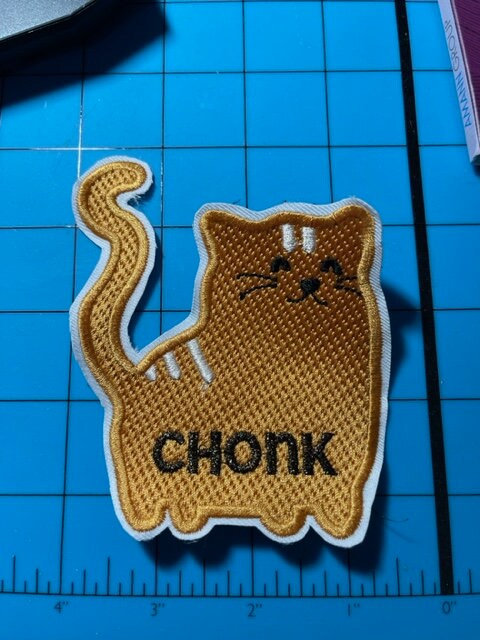 Kawaii Kitteh Patch - Glitter Chonk - Emboidered Cat Patch